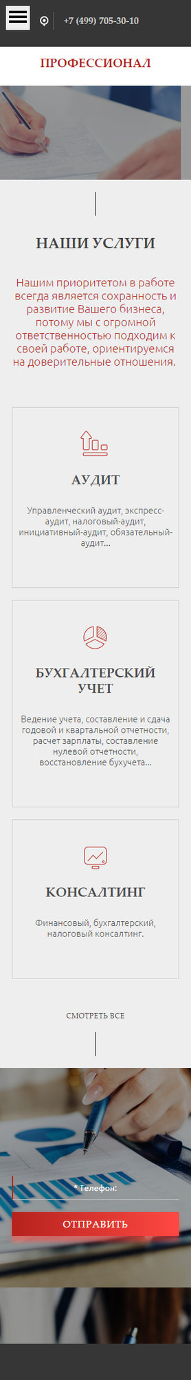 Готовый Сайт-Бизнес № 1519480 - Бухгалтерские услуги , деловые услуги (Мобильная версия)