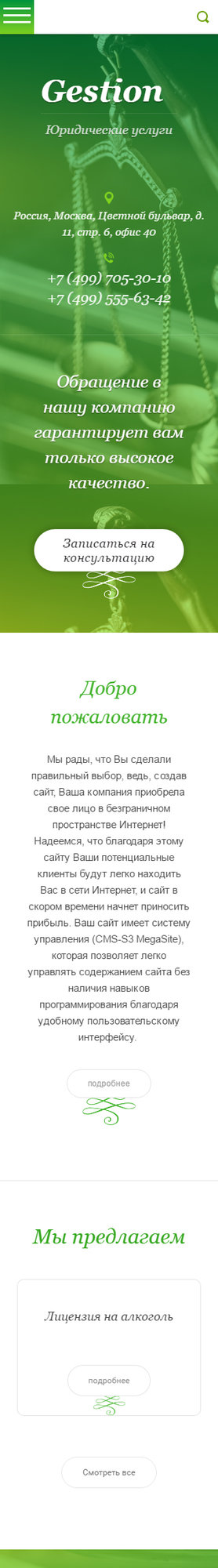Мобильная версия дизайна № 63804