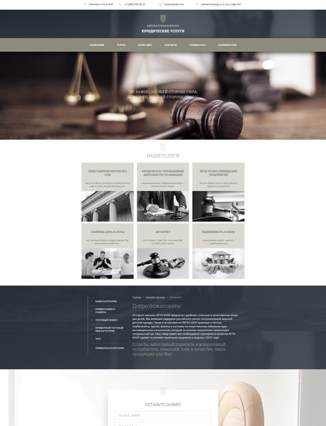 Готовый Сайт-Бизнес № 1666036 - Юридические услуги (Превью)