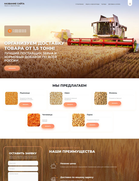 Готовый Сайт-Бизнес № 2527960 - Зерно и зерноотходы (Превью)