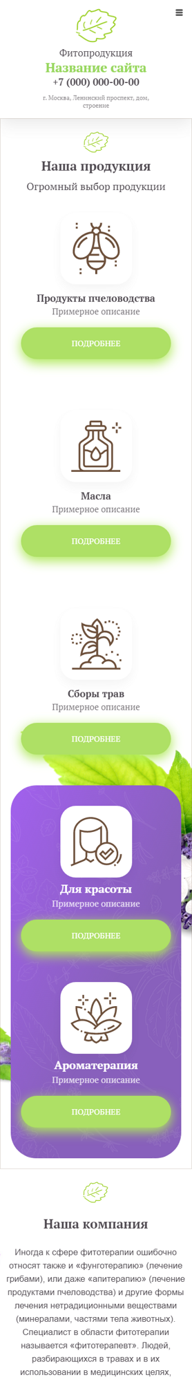 Мобильная версия дизайна № 84218