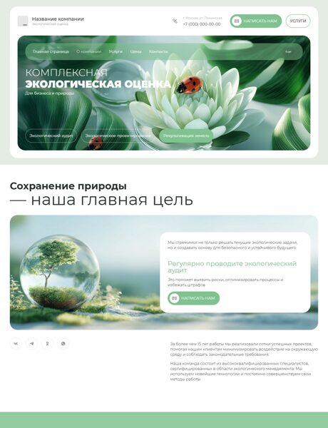Готовый Сайт-Бизнес № 8028792 - Экологическая оценка (Превью)
