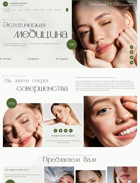 Готовый Сайт-Бизнес № 8558951 - Эстетическая медицина, косметология (Превью)